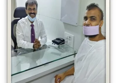 Doctor consulting a patient at the clinic desk