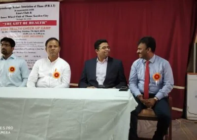 Panel discussion at an Orthocare free health check-up camp
