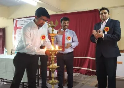Ceremonial lamp lighting at an Orthocare inaugural event