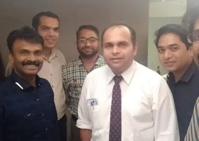 Dr. S. V. Ramesh with physiotherapist colleagues at a team meetup